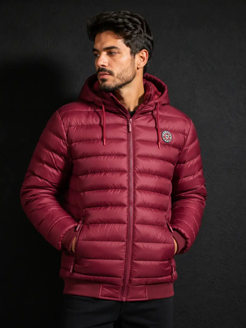 Jaqueta Puffer Clássica (Vinho)
